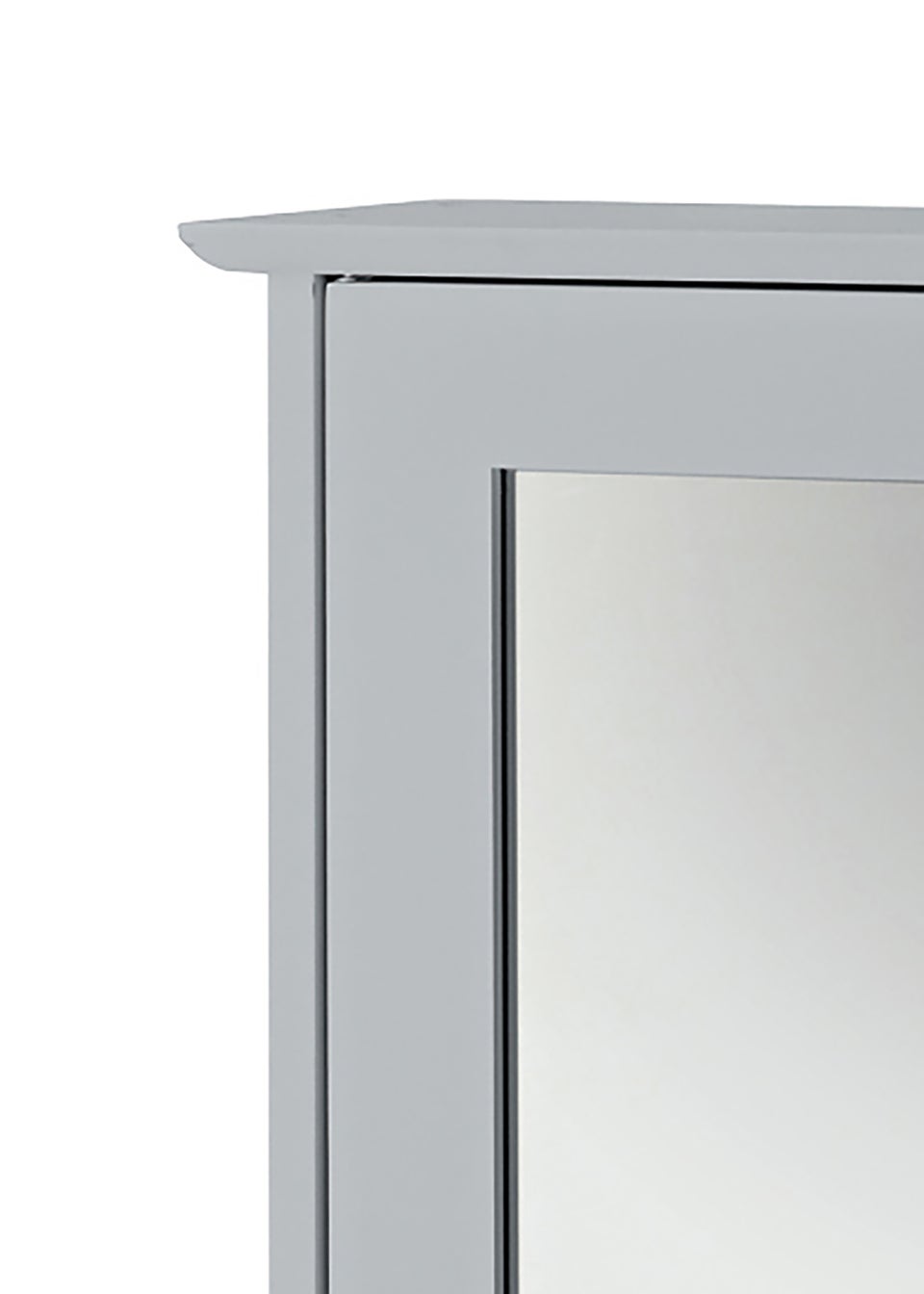 LPD Furniture Alaska Wall Cabinet With Mirror Grey (530x150x340mm)