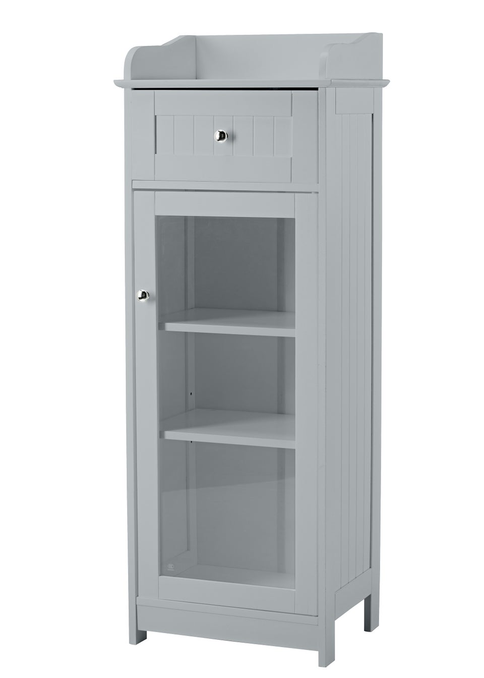 LPD Furniture Alaska Glass Cabinet Grey (1190x330x450mm)