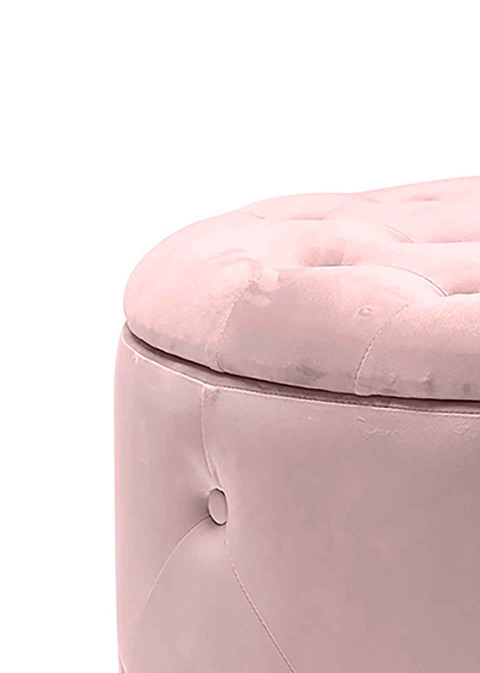 LPD Furniture Cleo Storage Pouff Pink (400x600x600mm)