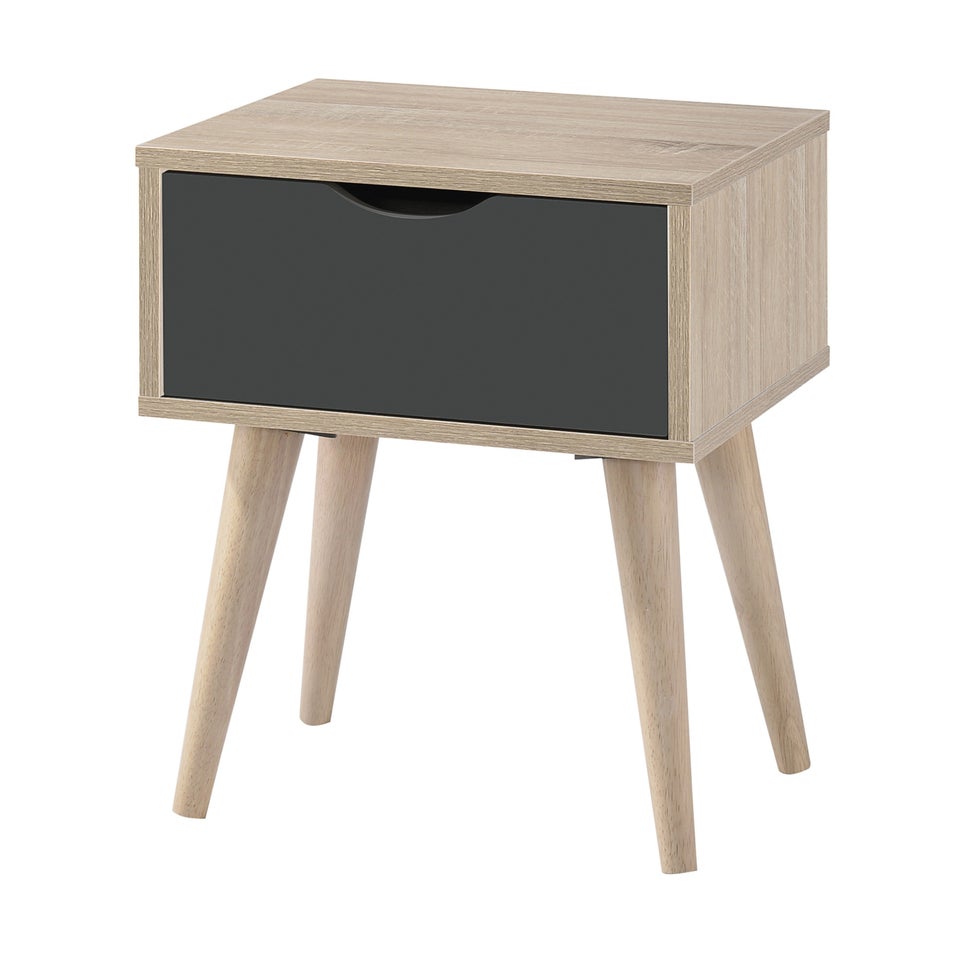 LPD Furniture Scandi Oak Lamp Table Grey (496x360x400mm)