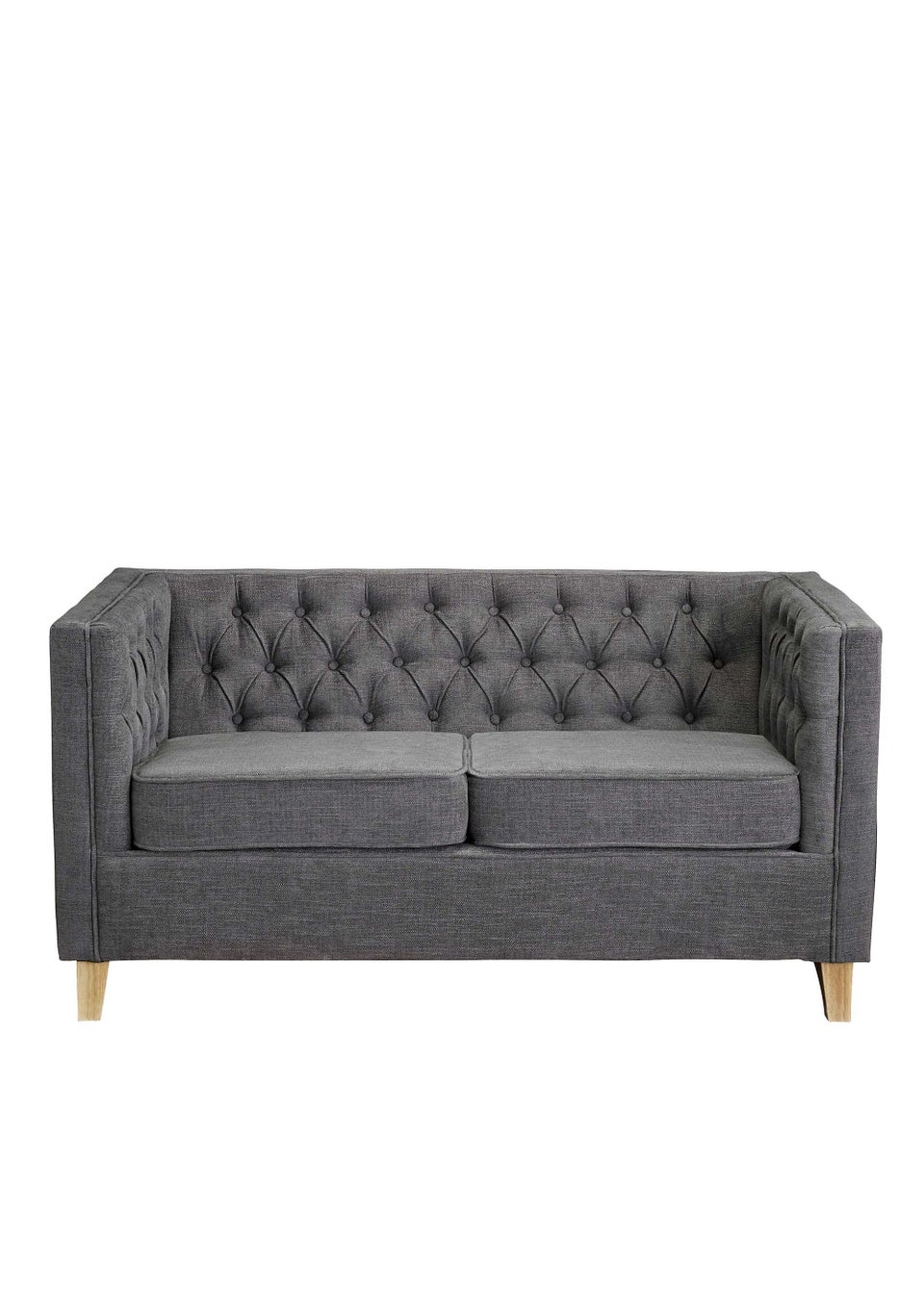LPD Furniture York 2 Seater Sofa Grey 740x830x1490mm