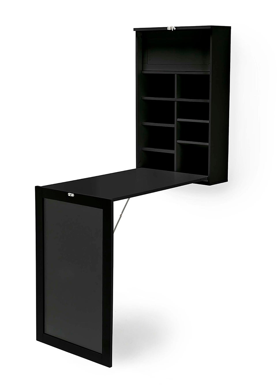 LPD Furniture Arlo Foldaway Wall Desk and Breakfast Black (1570x910x500mm)