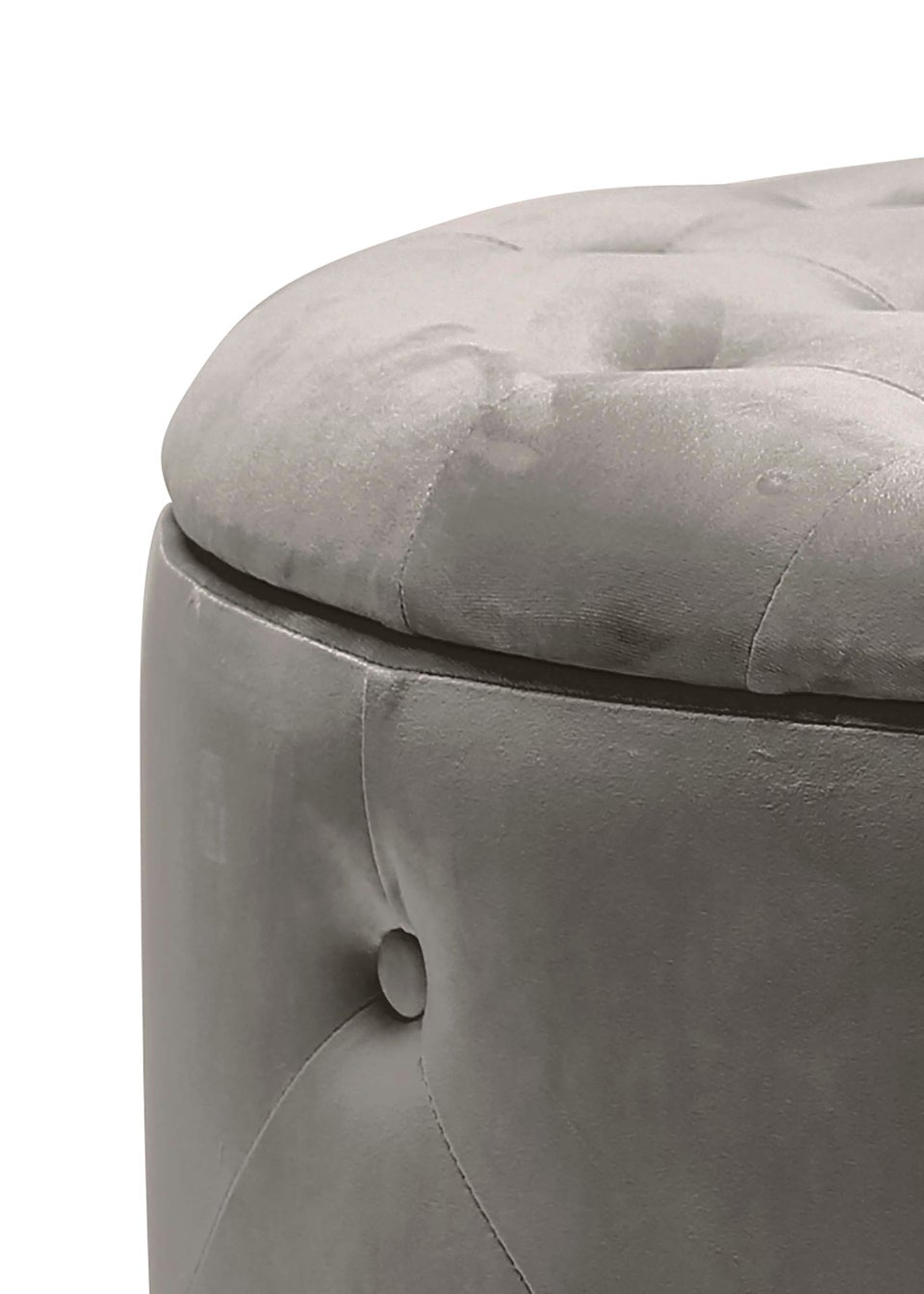 LPD Furniture Cleo Storage Pouff Charcoal (400x600x600mm)