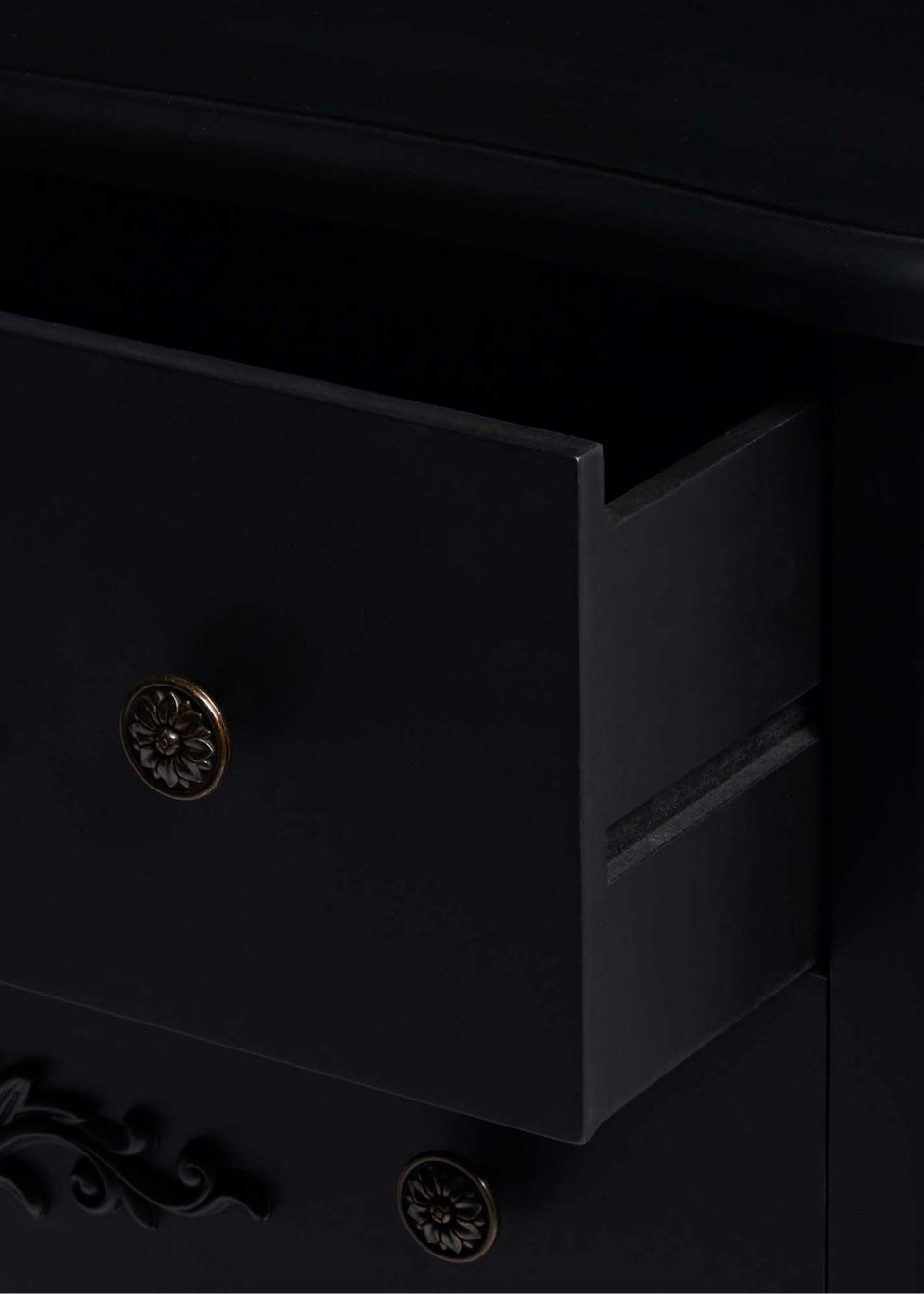 LPD Furniture Antoinette 4 Drawer Chest Black (1010x400x800mm)