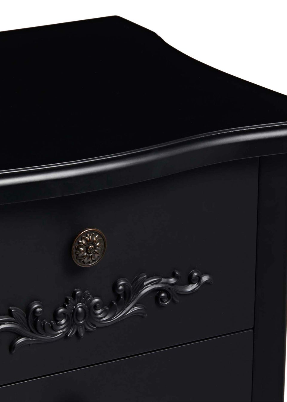 LPD Furniture Antoinette Tallboy Black (1080x370x470mm)