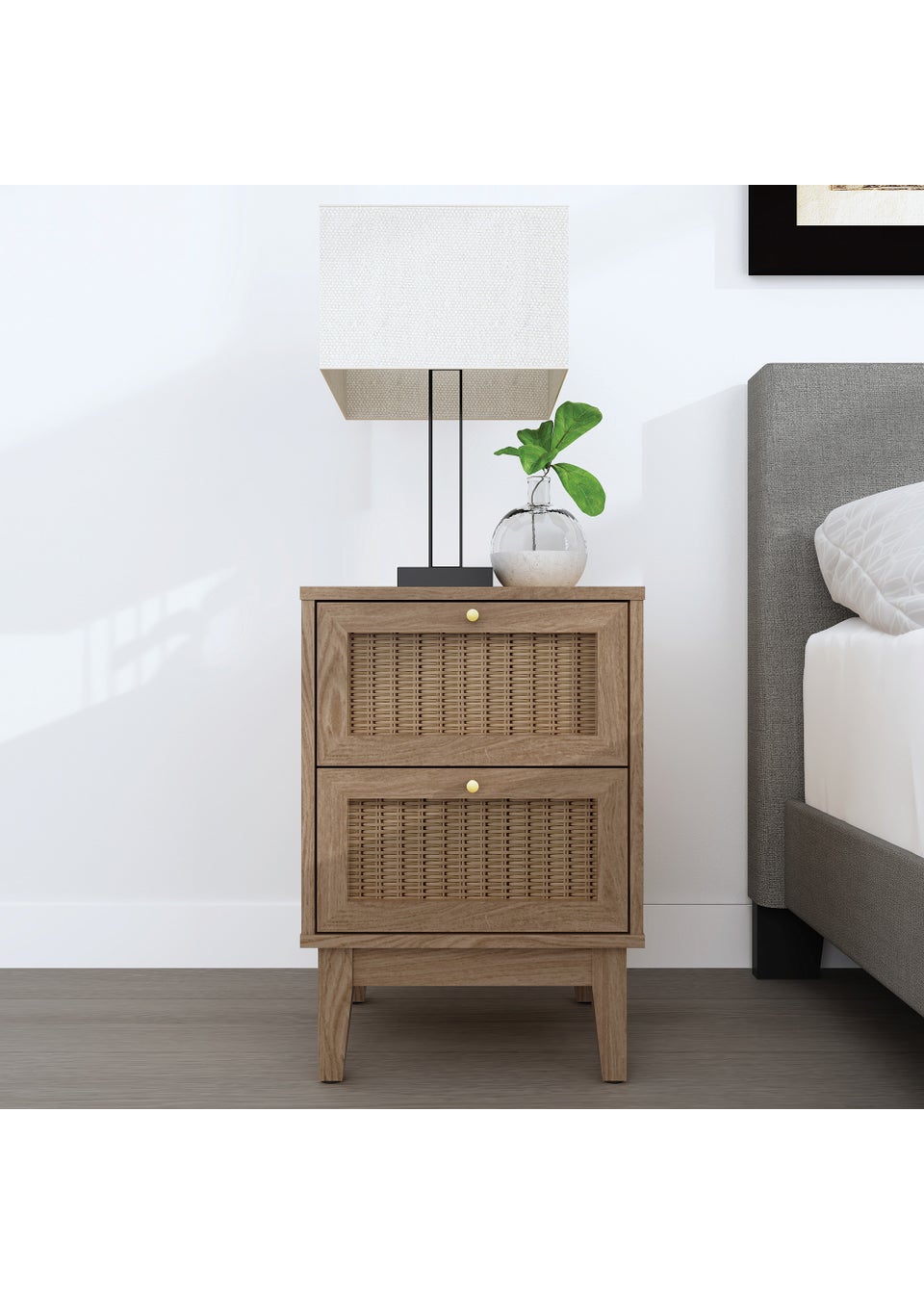 LPD Furniture Bordeaux Bedside Cabinet (587x355x400mm)