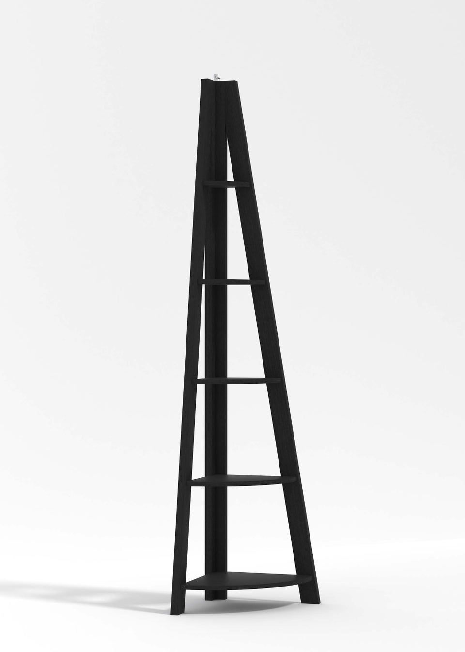 LPD Furniture Tiva Corner Ladder Shelving Black (1754x386x386mm)