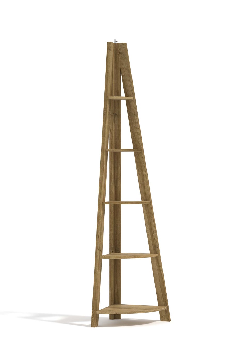 LPD Furniture Tiva Corner Ladder Shelving Oak (1754x386x386mm)