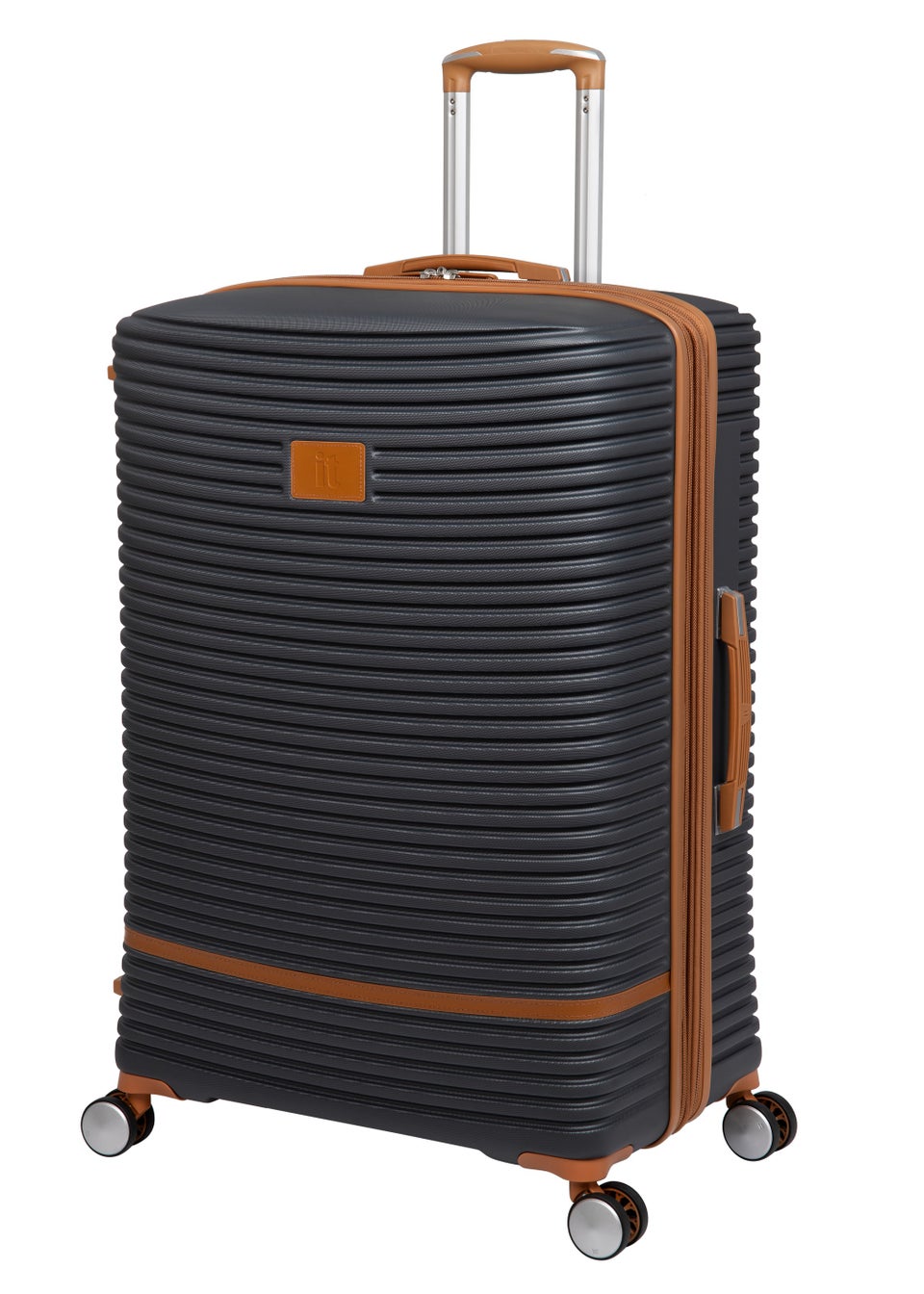 IT Luggage Charcoal Hard Shell Suitcase Matalan