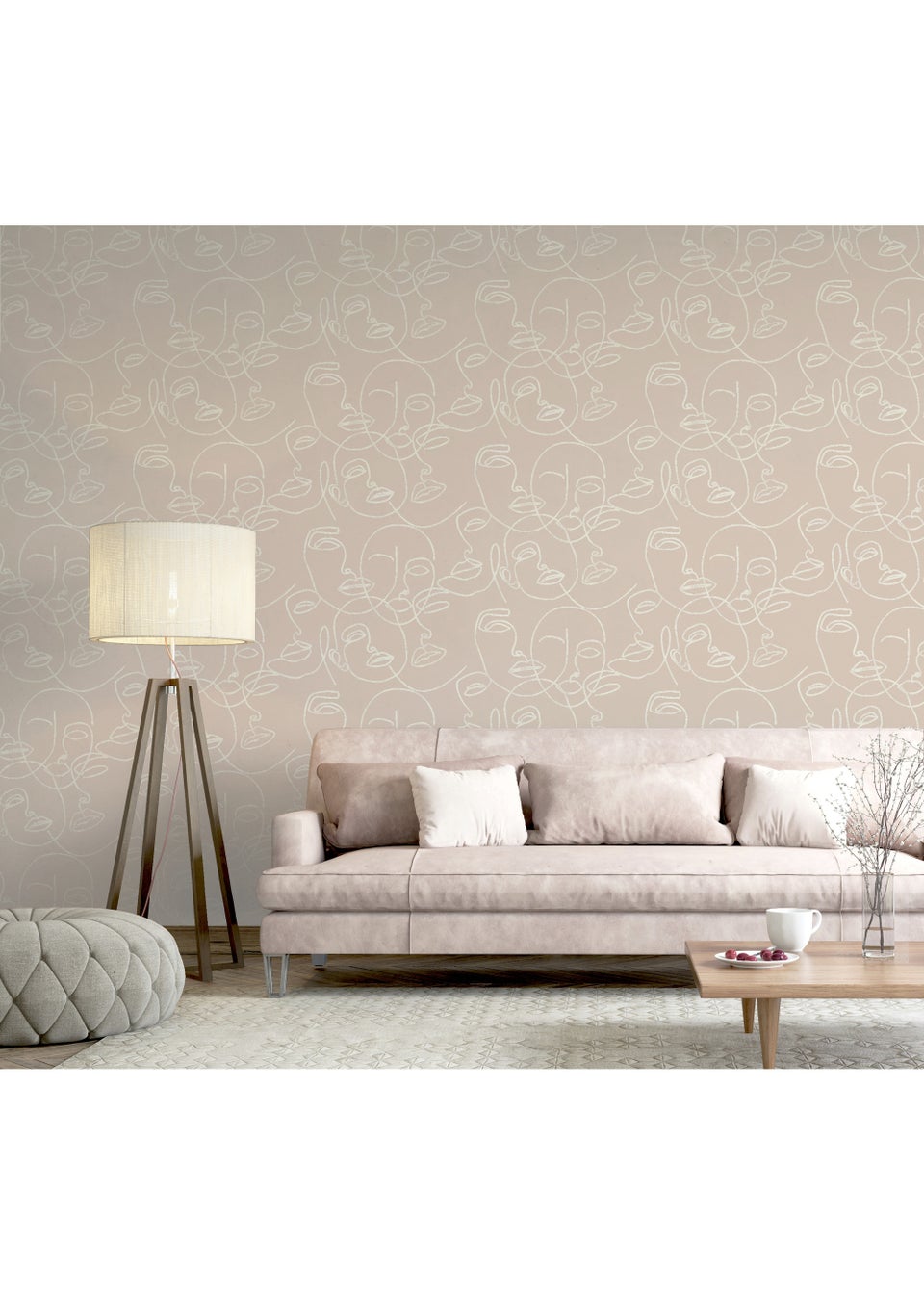 Arthouse Linear Faces Wallpaper