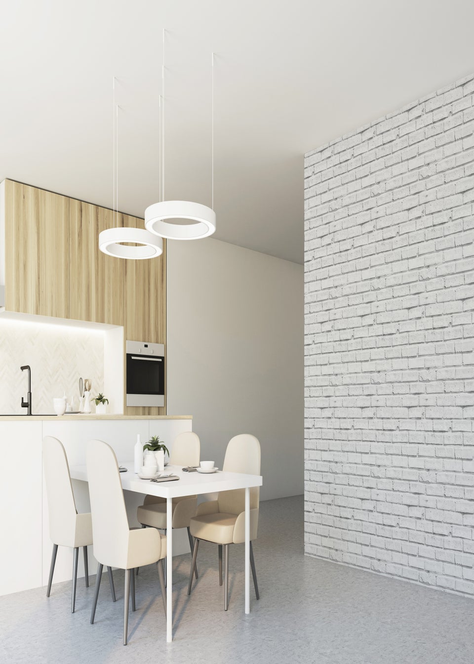 Arthouse White Brick Wallpaper