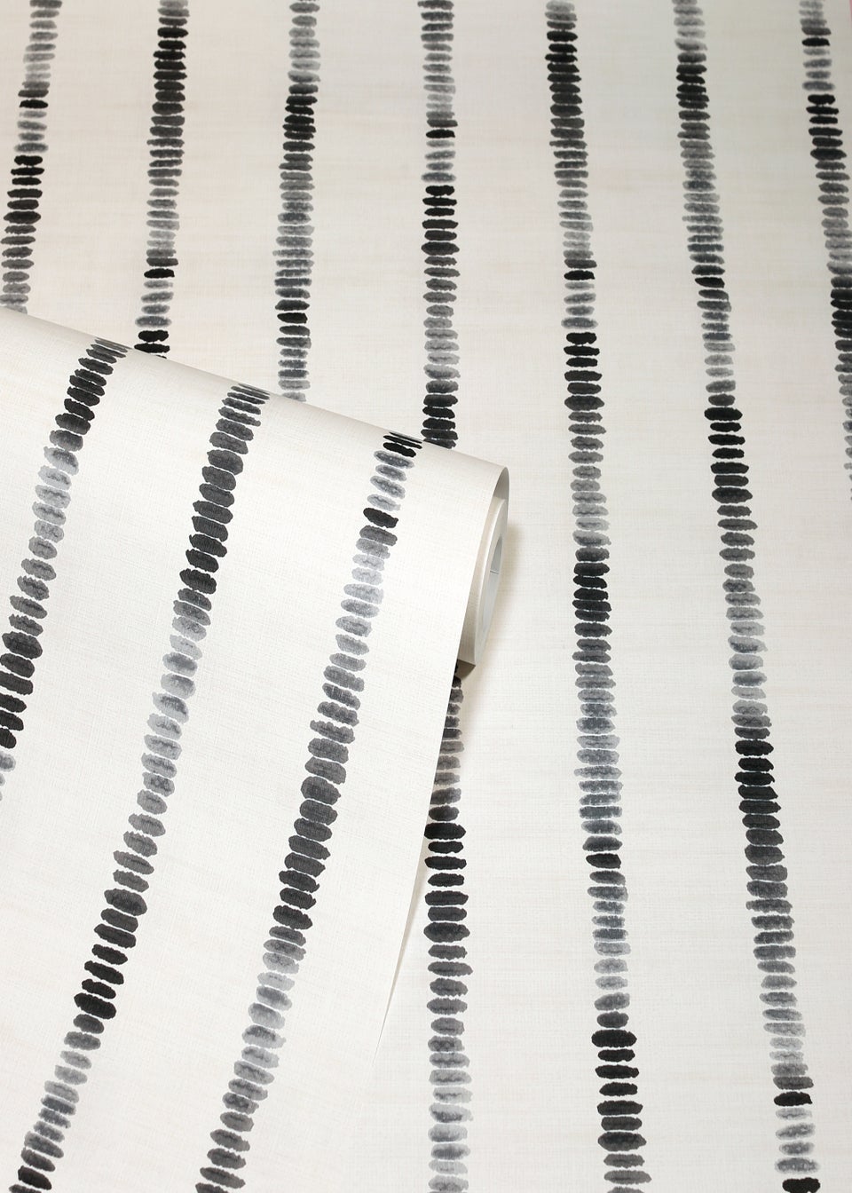 Arthouse Silk Road Stripe Mono Wallpaper