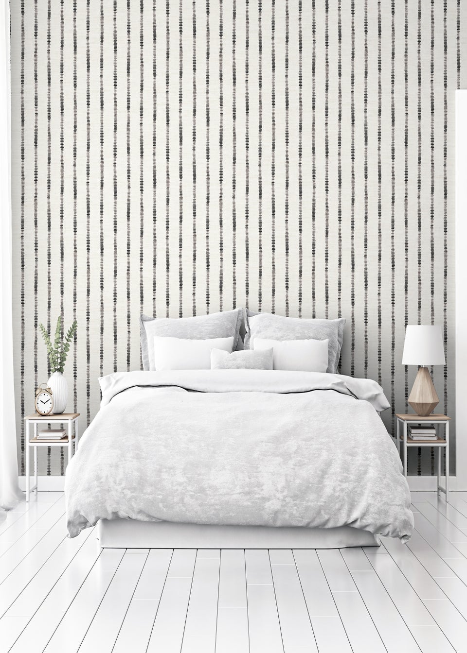 Arthouse Silk Road Stripe Mono Wallpaper