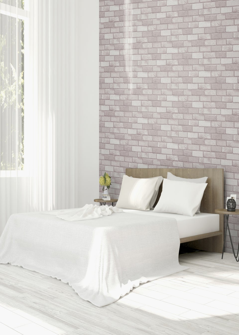 Arthouse Diamond Brick Wallpaper Matalan