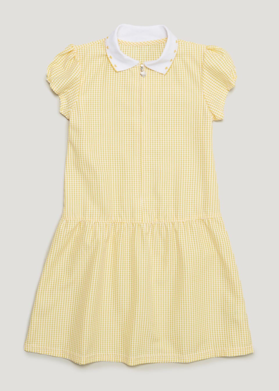 Girls yellow gingham school outlet dress