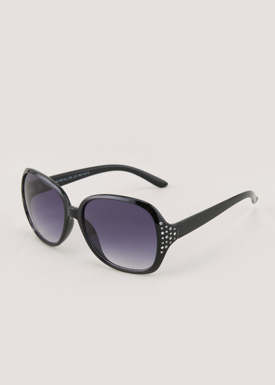 Black Bling Large Sunglasses