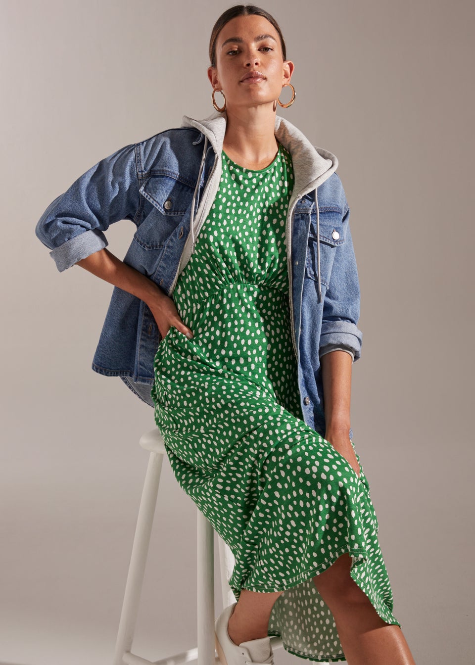 Green spot dress oasis hot sale