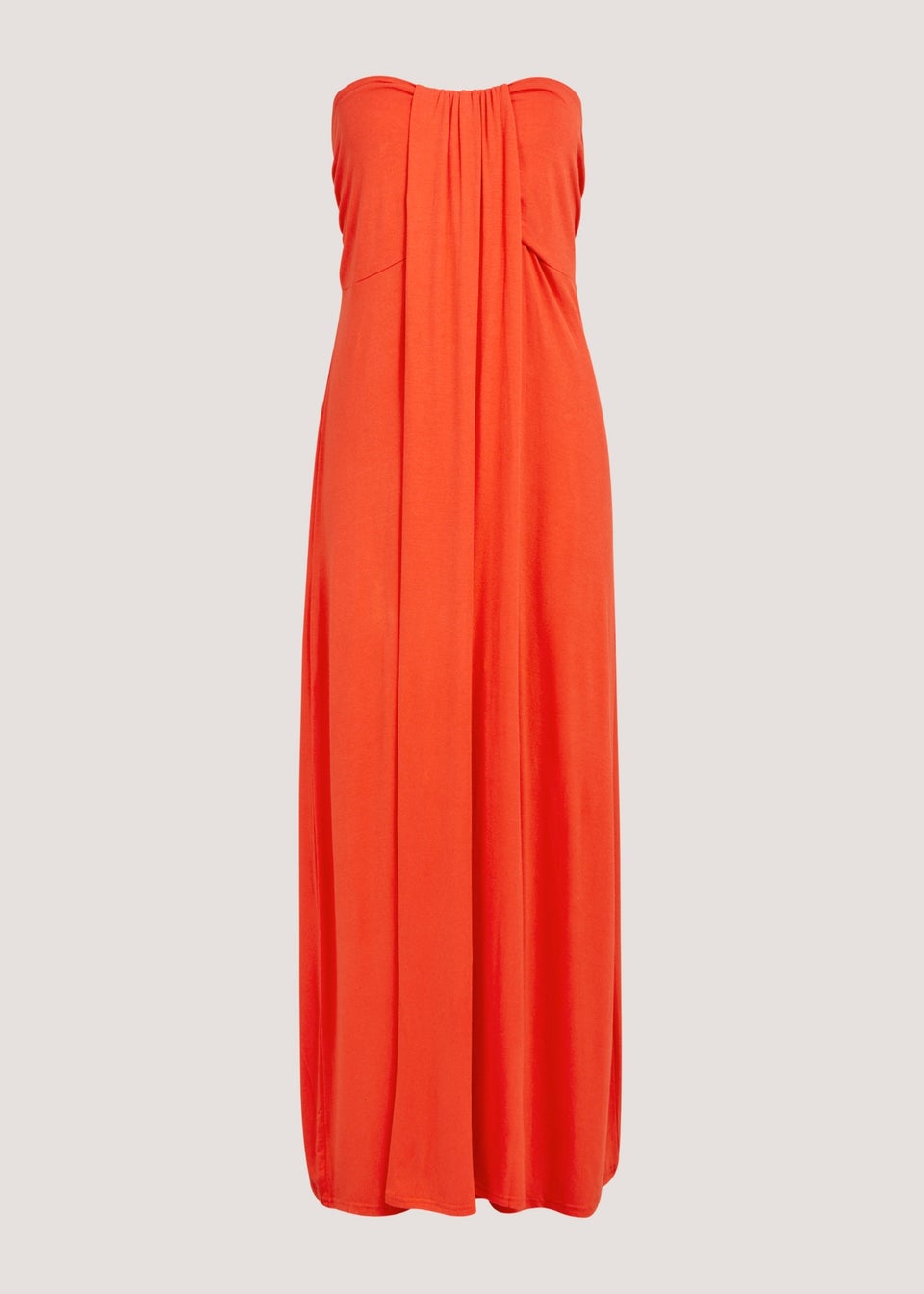 Orange Knot Bandeau Dress