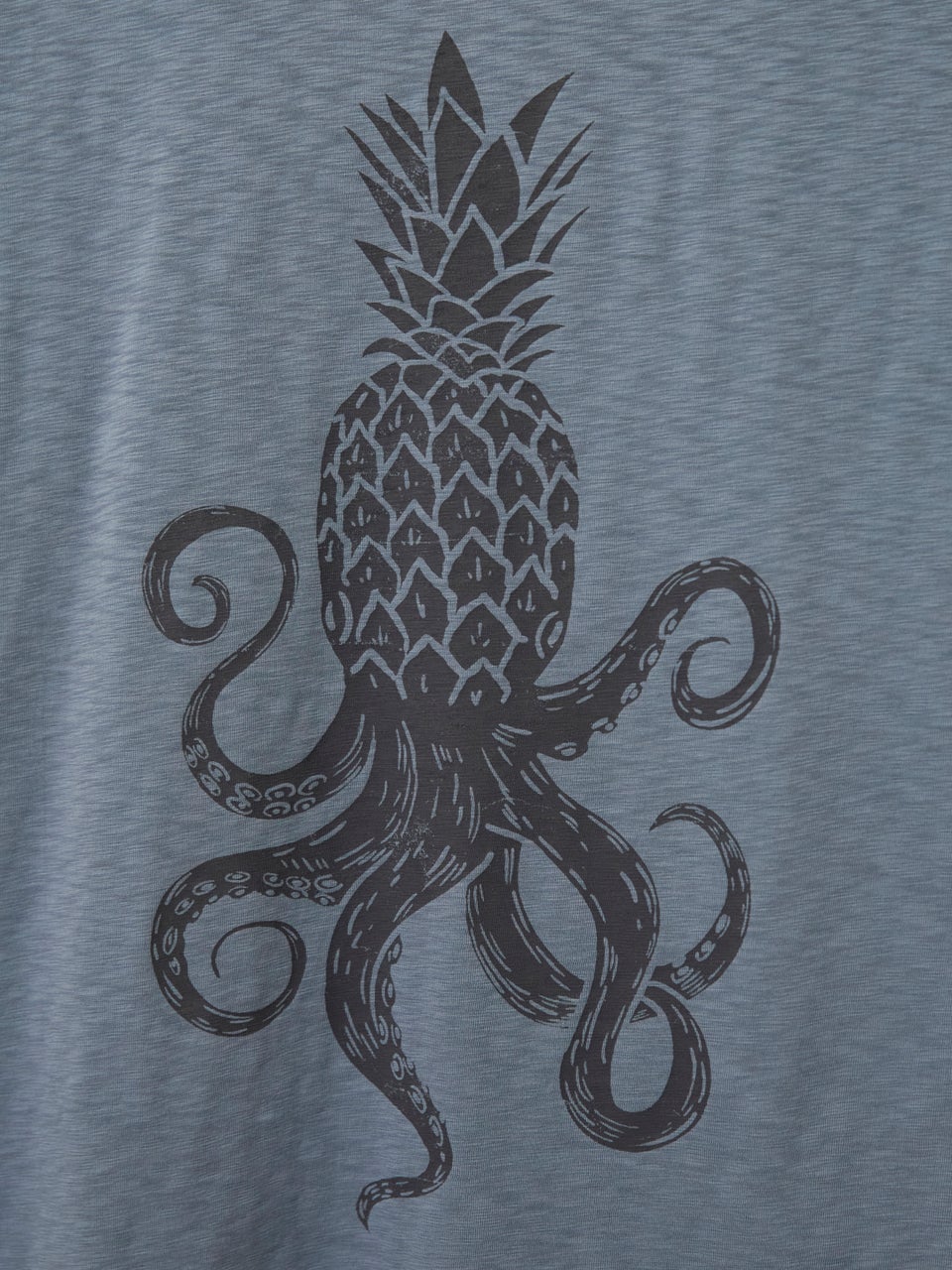 T-Shirt mit Ananas- und Oktopusmotiv