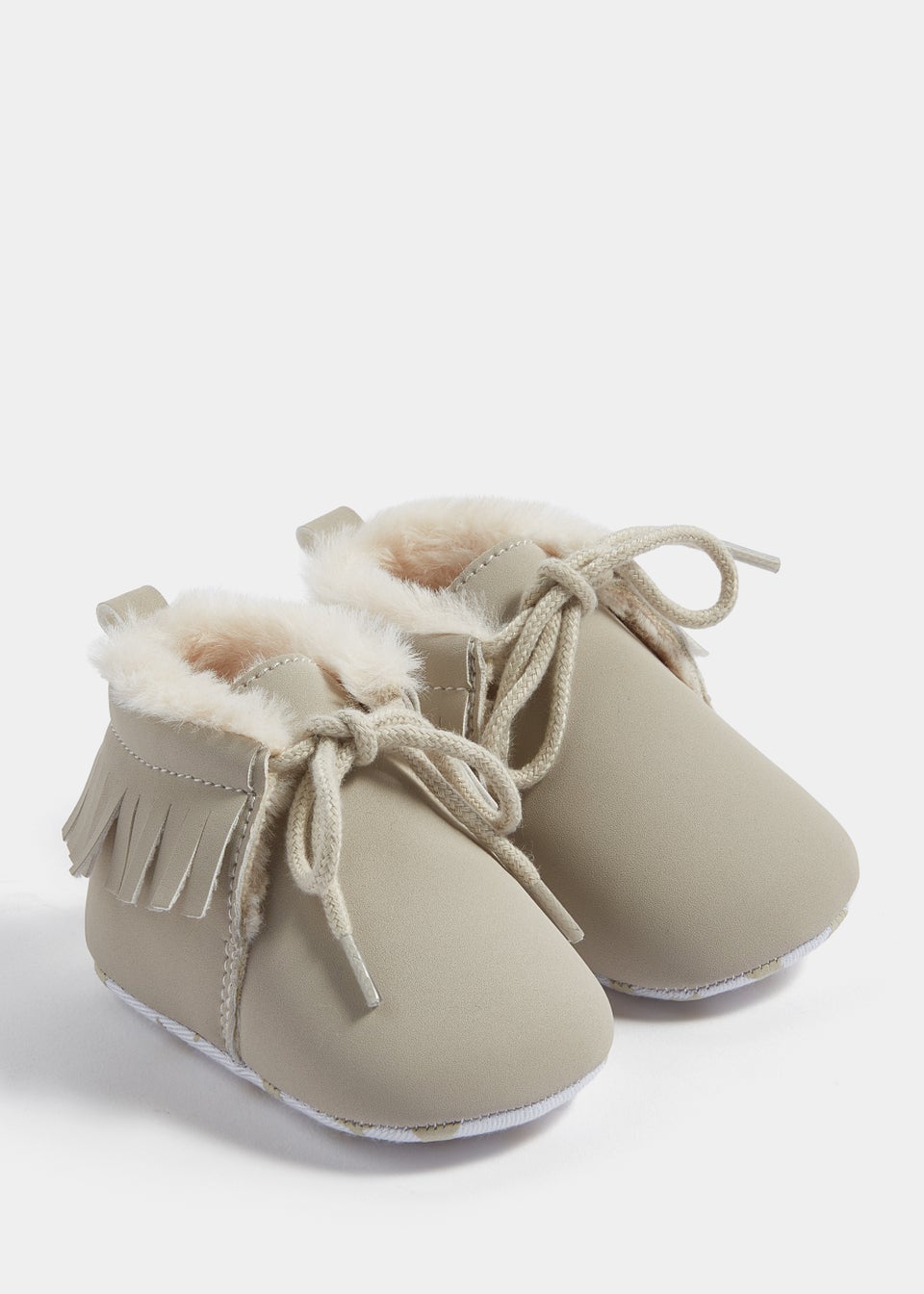 Baby Stone Teddy Fleece Soft Sole Baby Boots (Newborn-18mths)