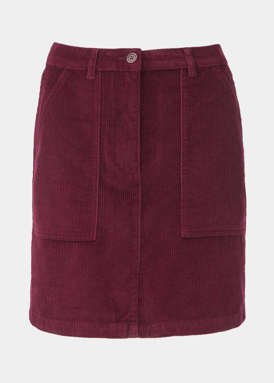 Burgundy Cord Mini Skirt