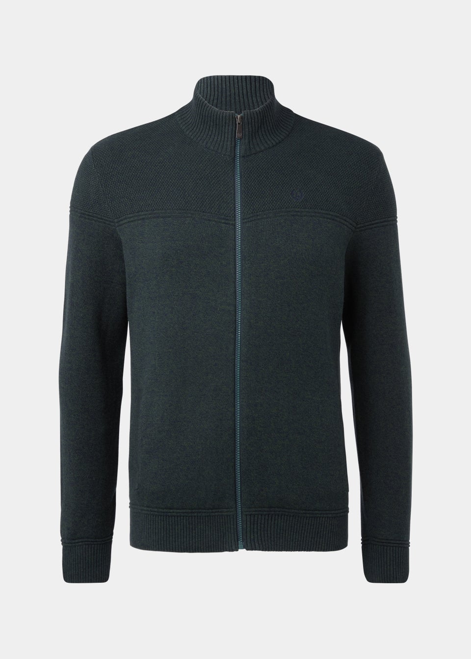 Lincoln Green Funnel Neck Zip Up Jumper