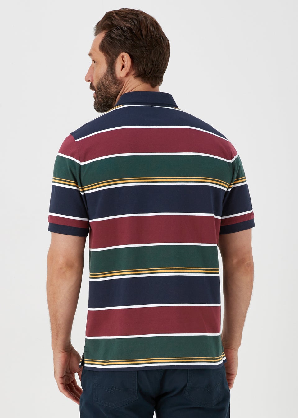 Lincoln Multicoloured Block Stripe Rugby Polo Shirt