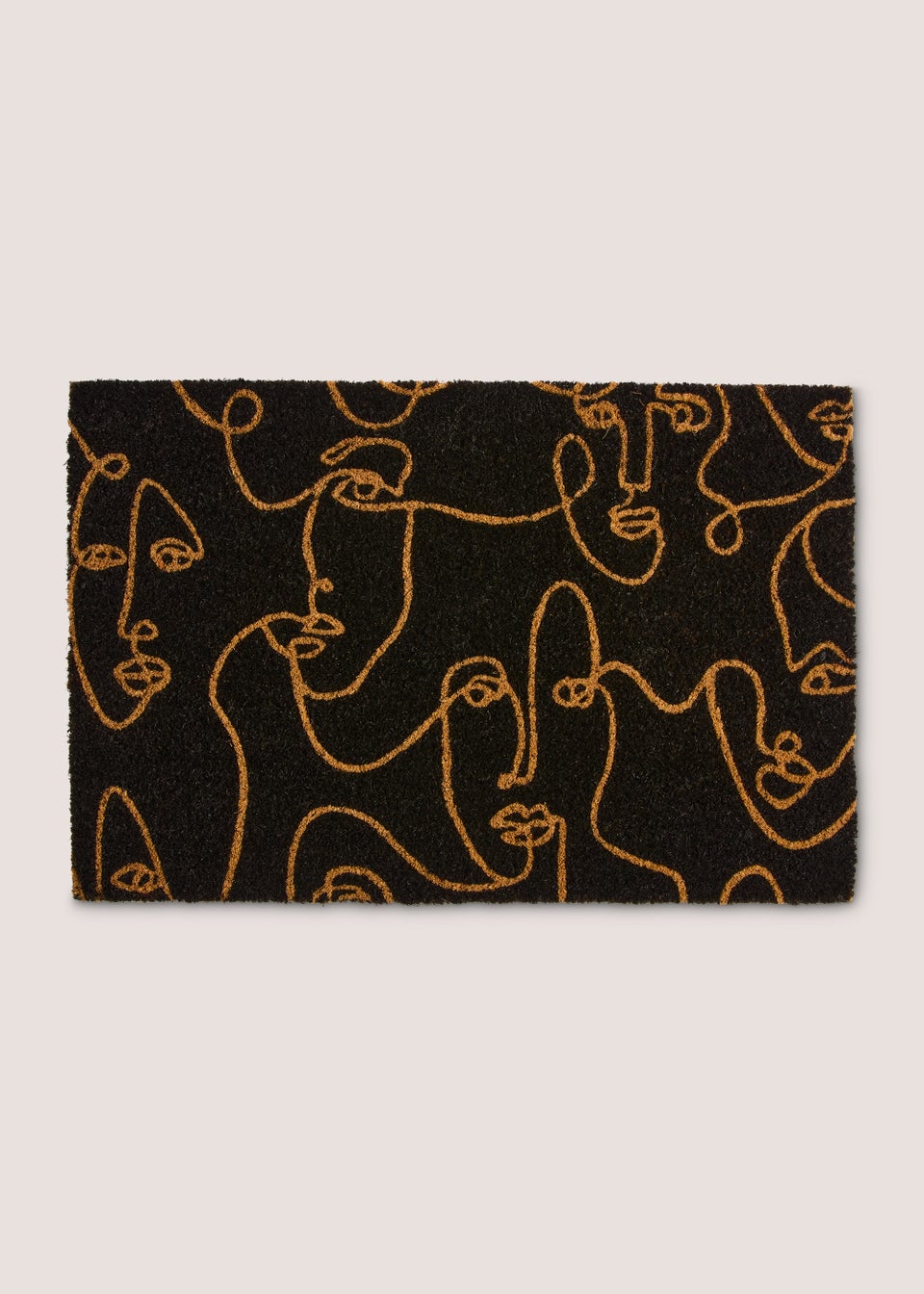 Monochrome Faces Doormat (60cm x 40cm)