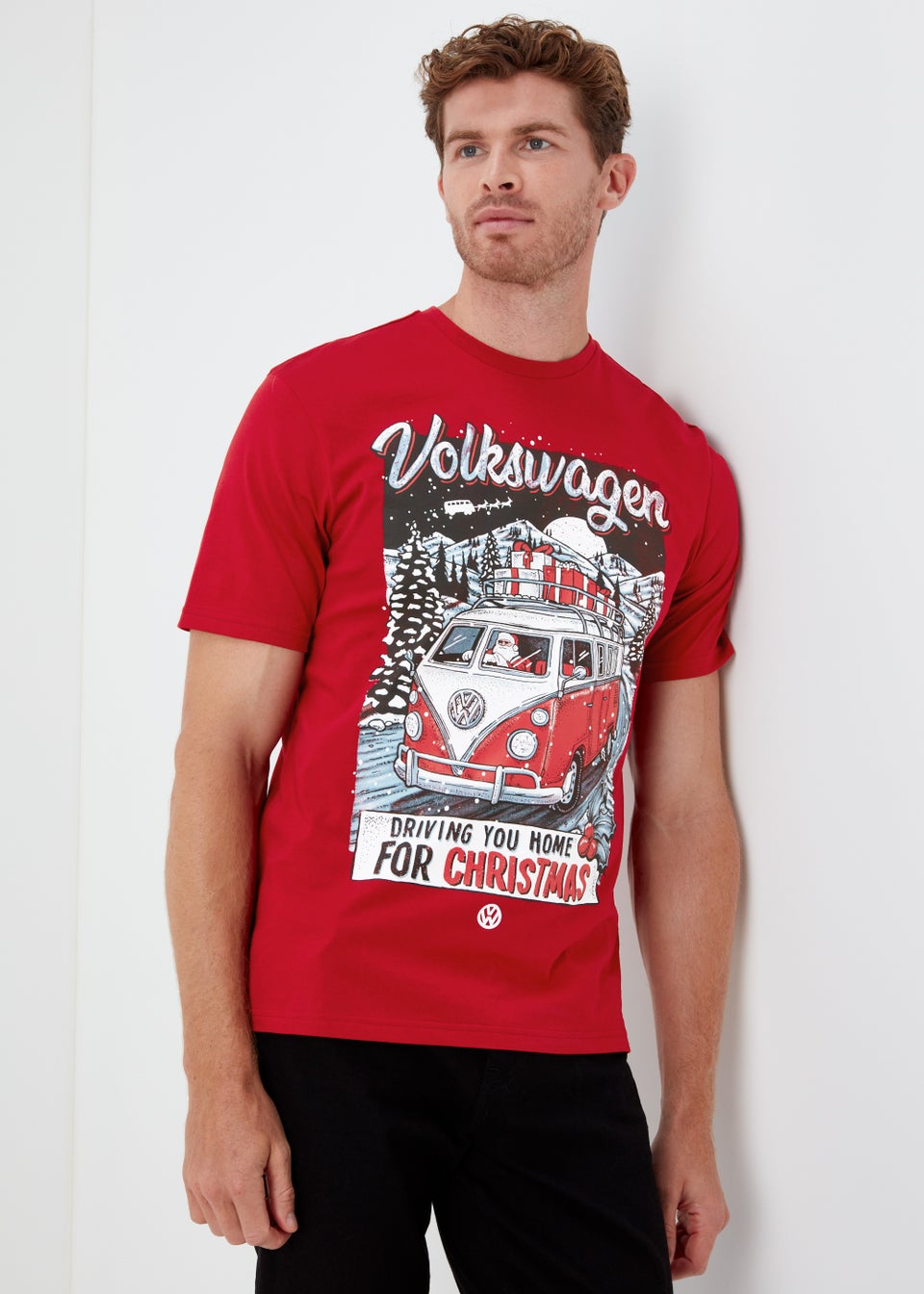 Red Volkswagen Christmas T-Shirt