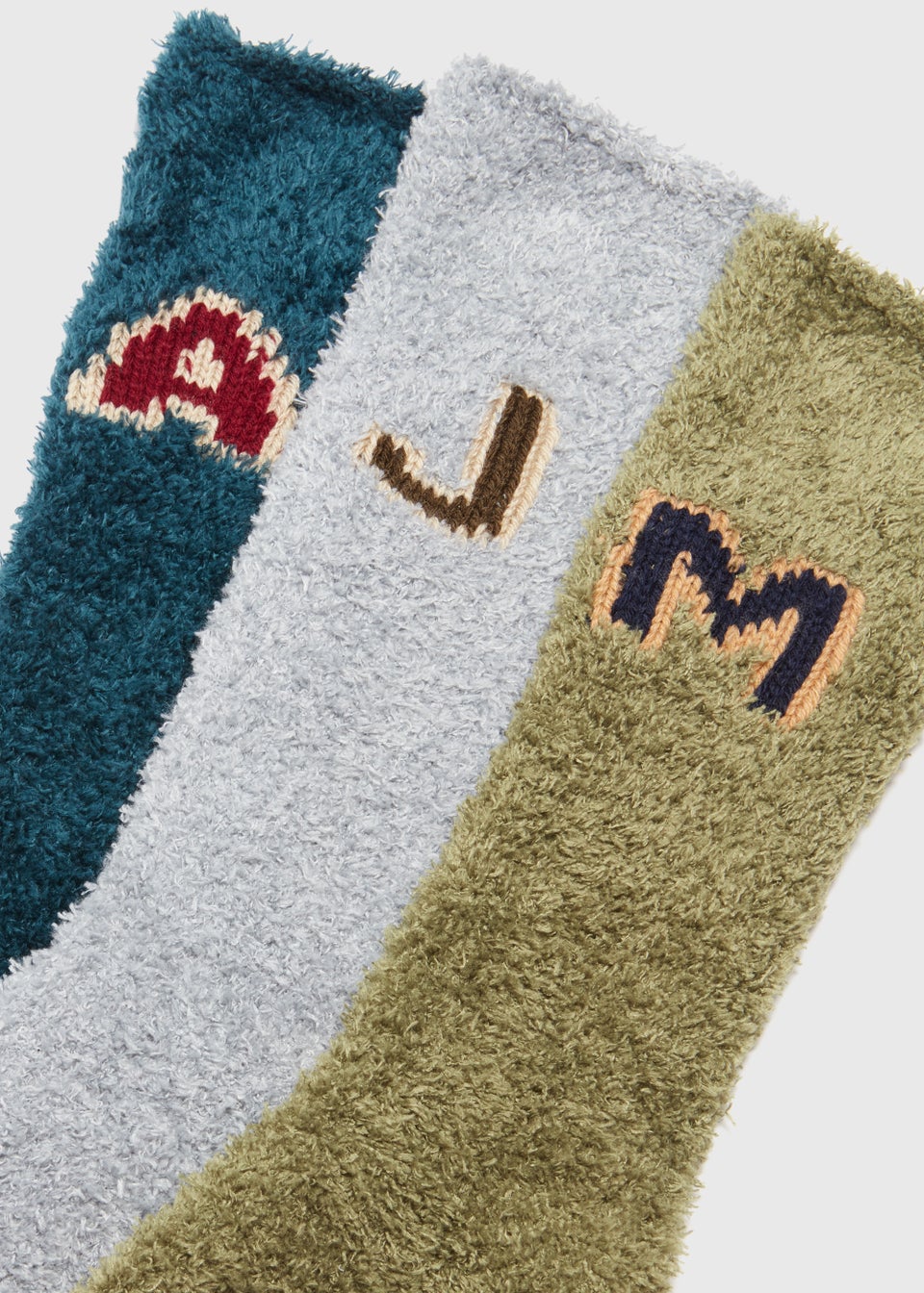 Multicoloured Letter Slipper Socks