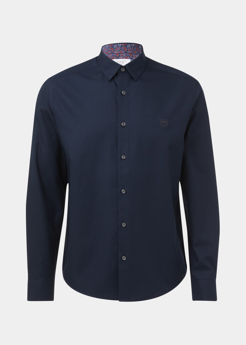 Navy Smart Textured Shirt