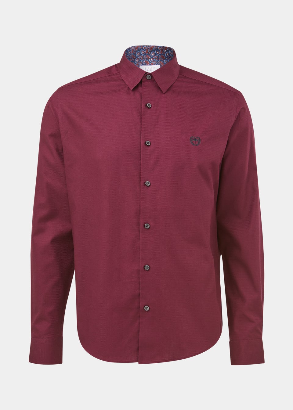 Burgundy Smart Textured Shirt