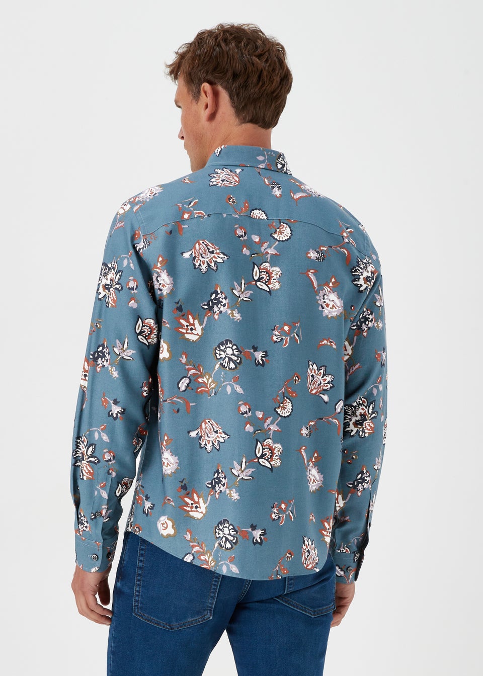 Teal Floral Print Smart Print