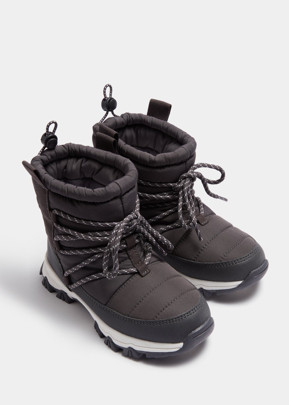 Boys Charcoal Snow Boots (Younger 8-Older 2)