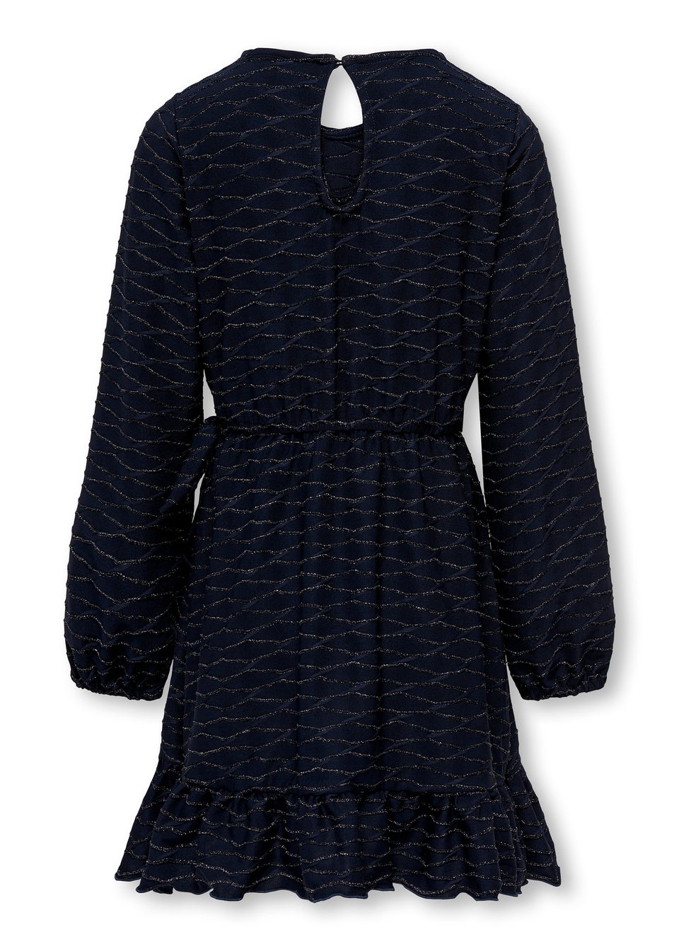 ONLY Kids Navy Glitter Long Sleeve Dress (5-14yrs)