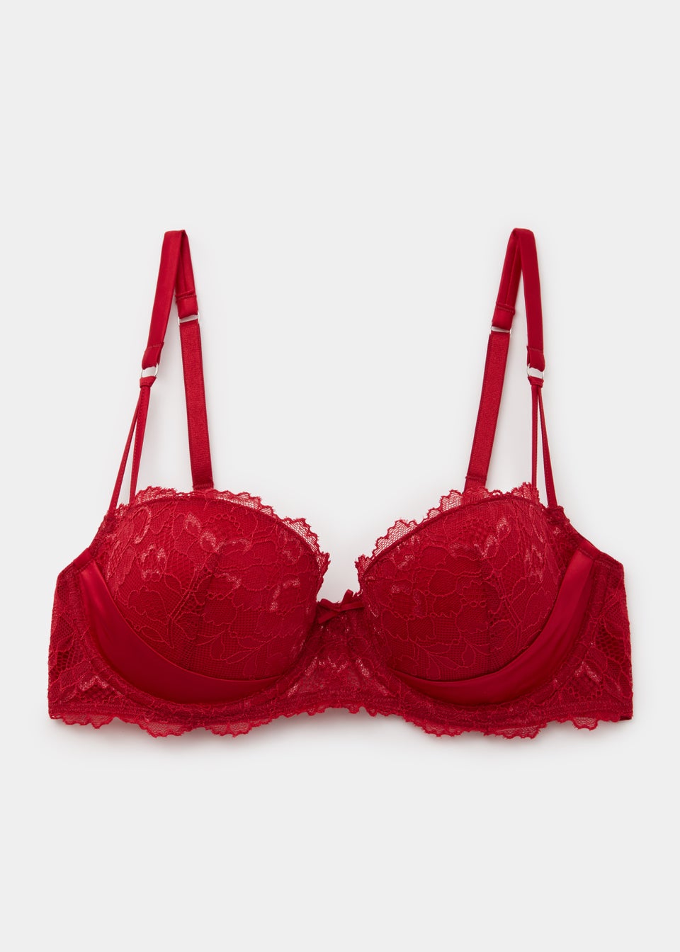 Red Satin Lace Co-Ord Bra