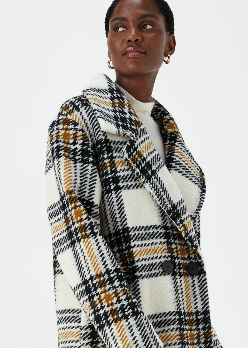 Green Check Overcoat Matalan