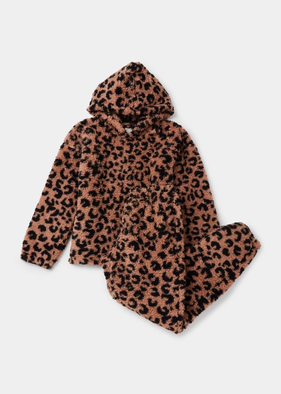 Leopard print borg on sale zip up jacket