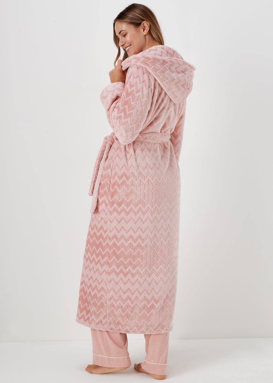 Pink Zigzag Dressing Gown