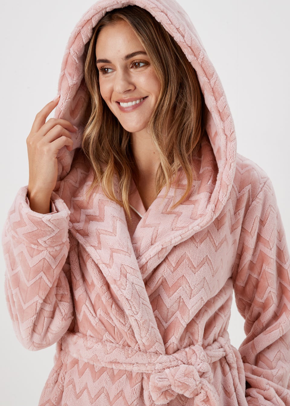 Pink Zigzag Dressing Gown