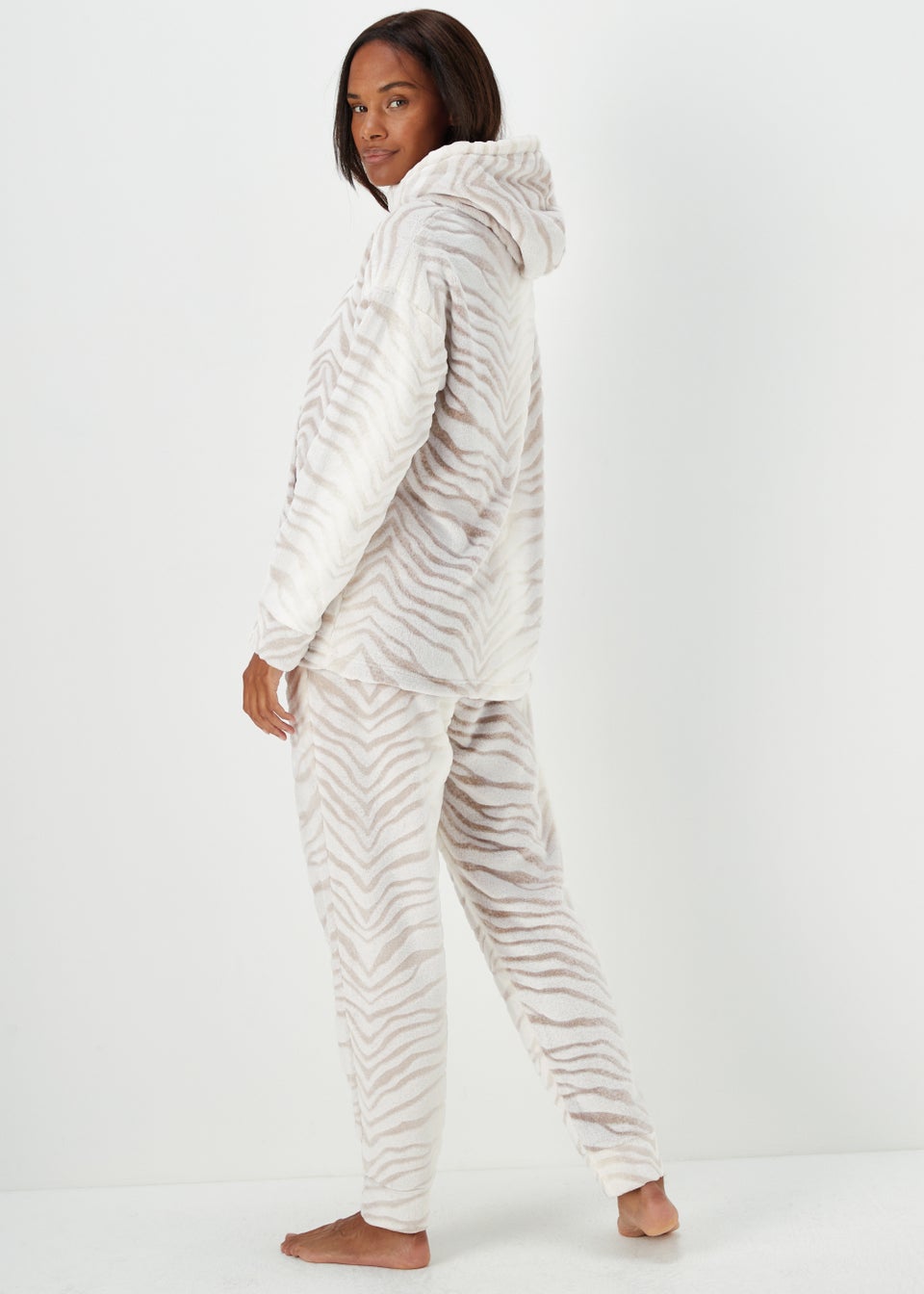 Mink Zebra Print Twosie Pyjama Set