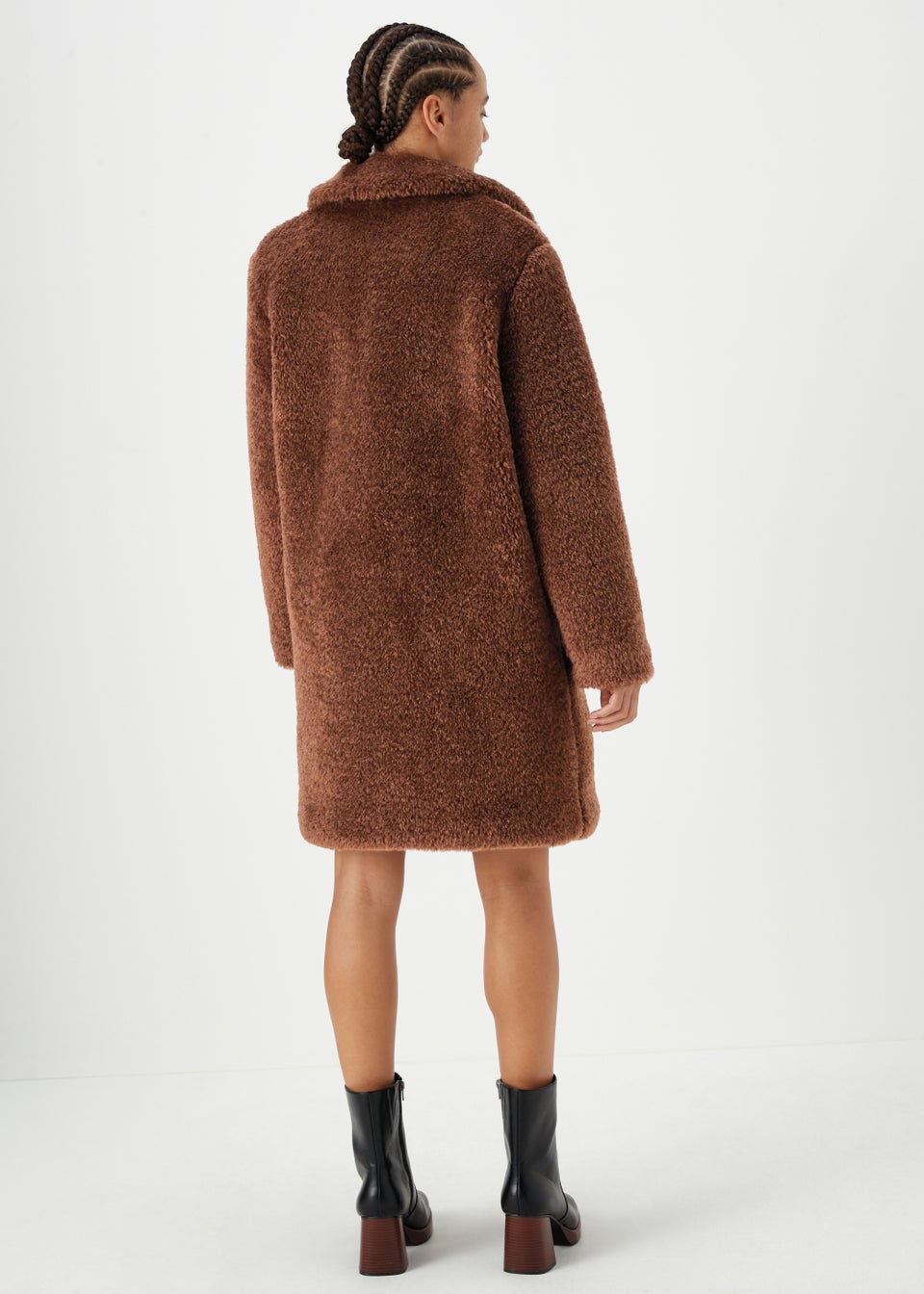 Brown Teddy Fleece Coat