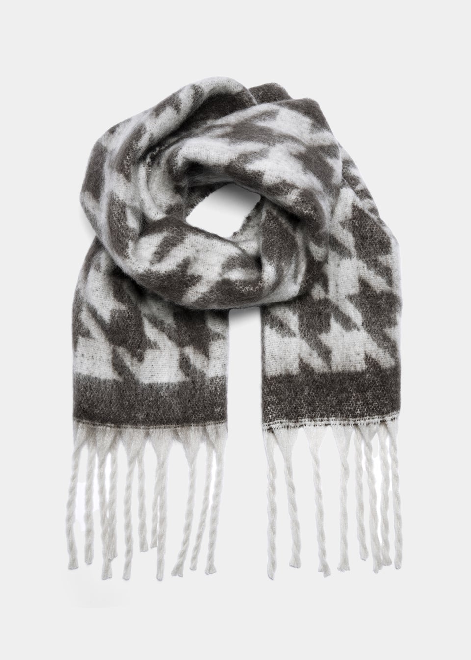 Black White Dogtooth Scarf
