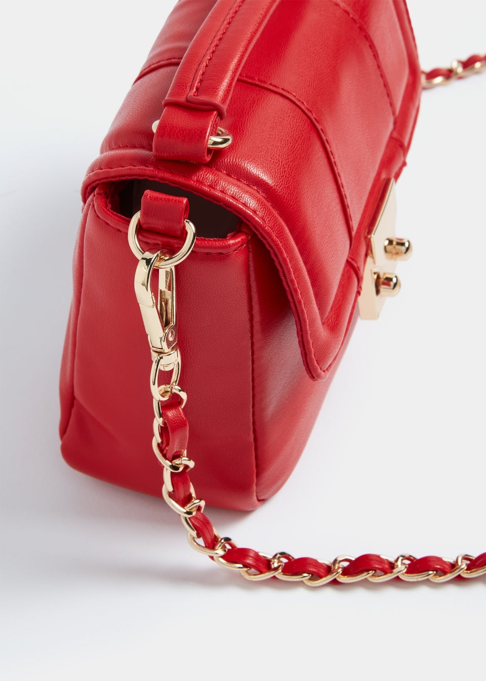 Red Top Handle Mini Tote Bag