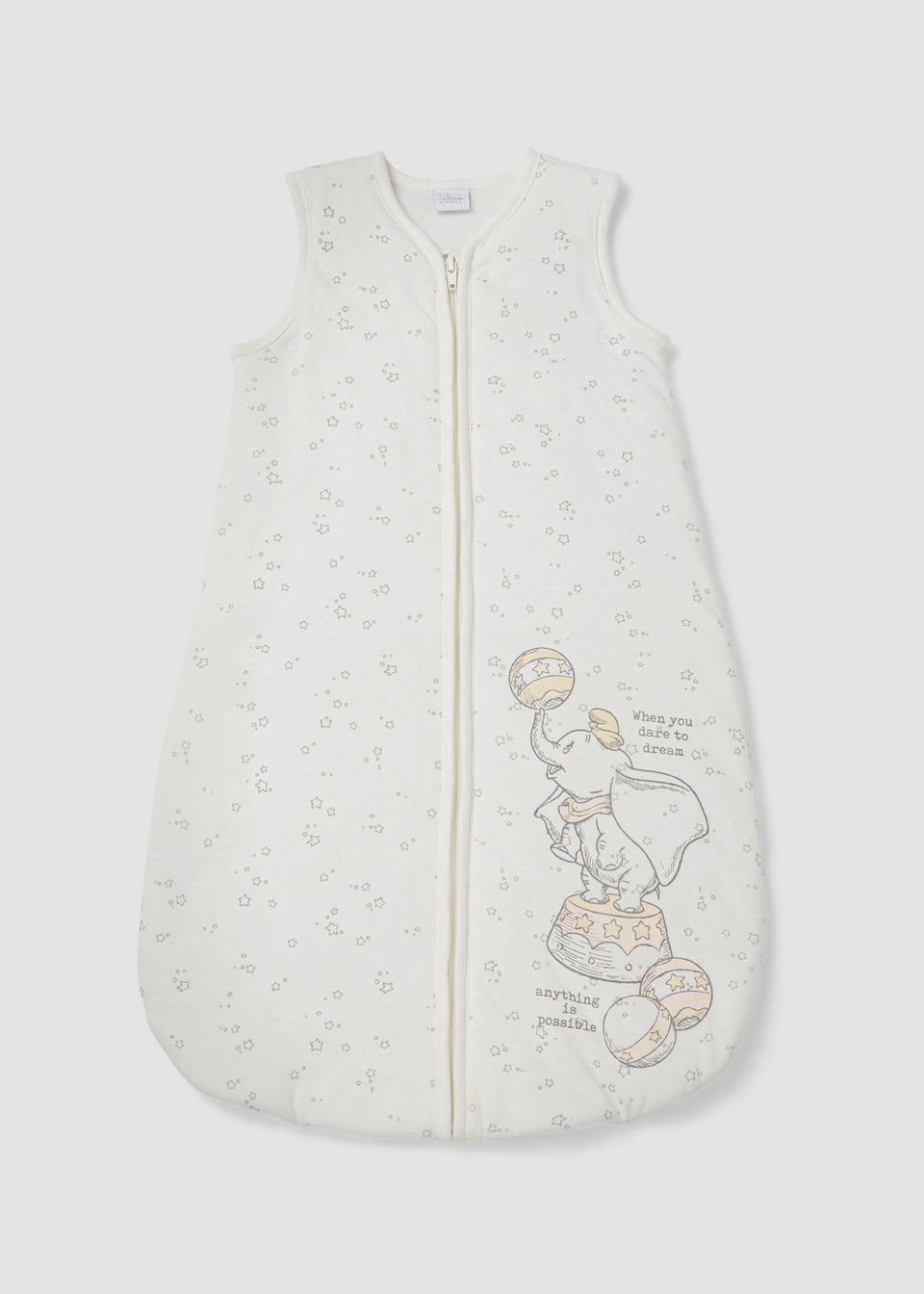 White Dumbo Baby Sleeping Bag 2.5 Tog (Newborn-18mths)