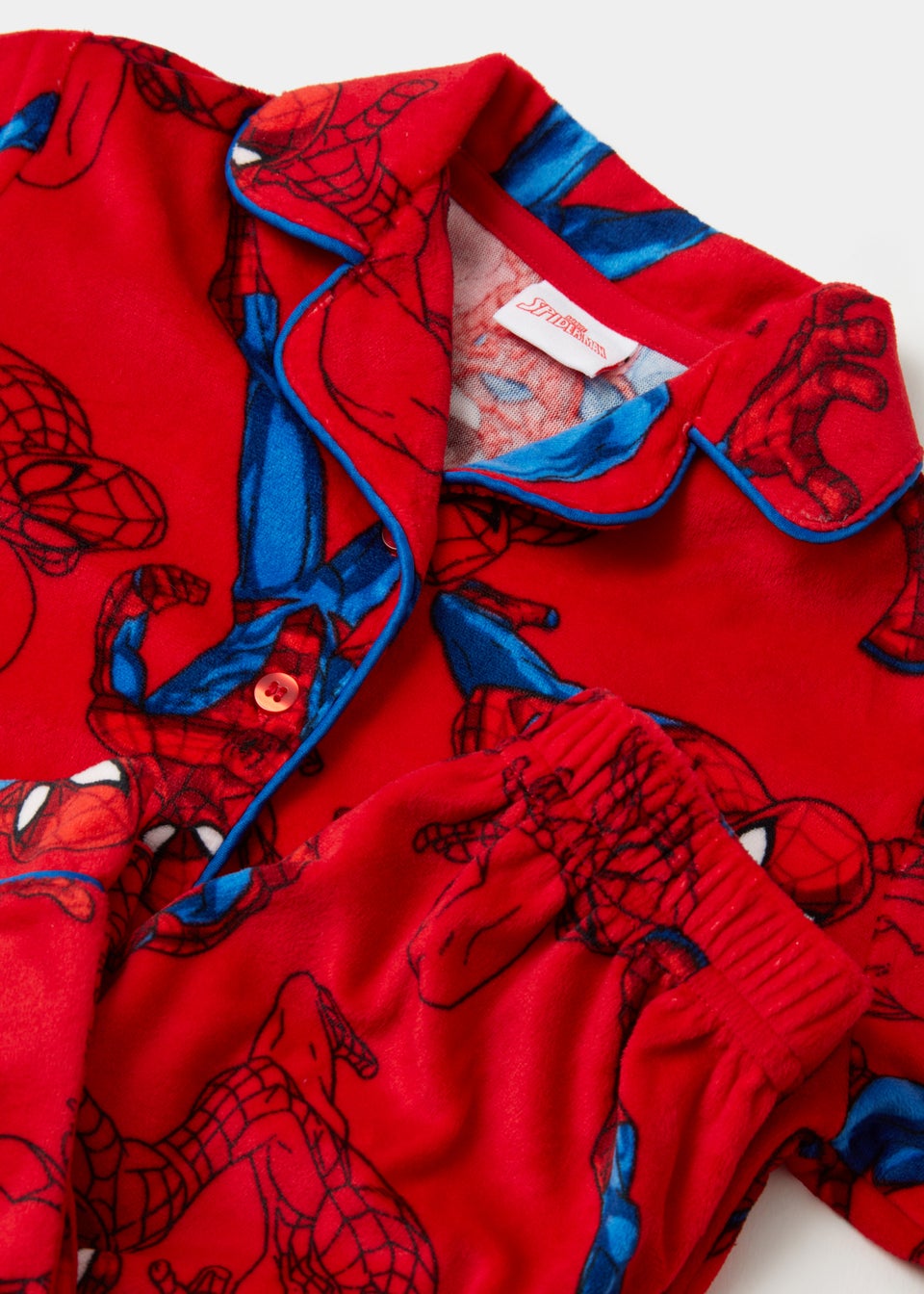 Kids Red Marvel Spider-Man Fleece Pyjama Set (12mths-6yrs)