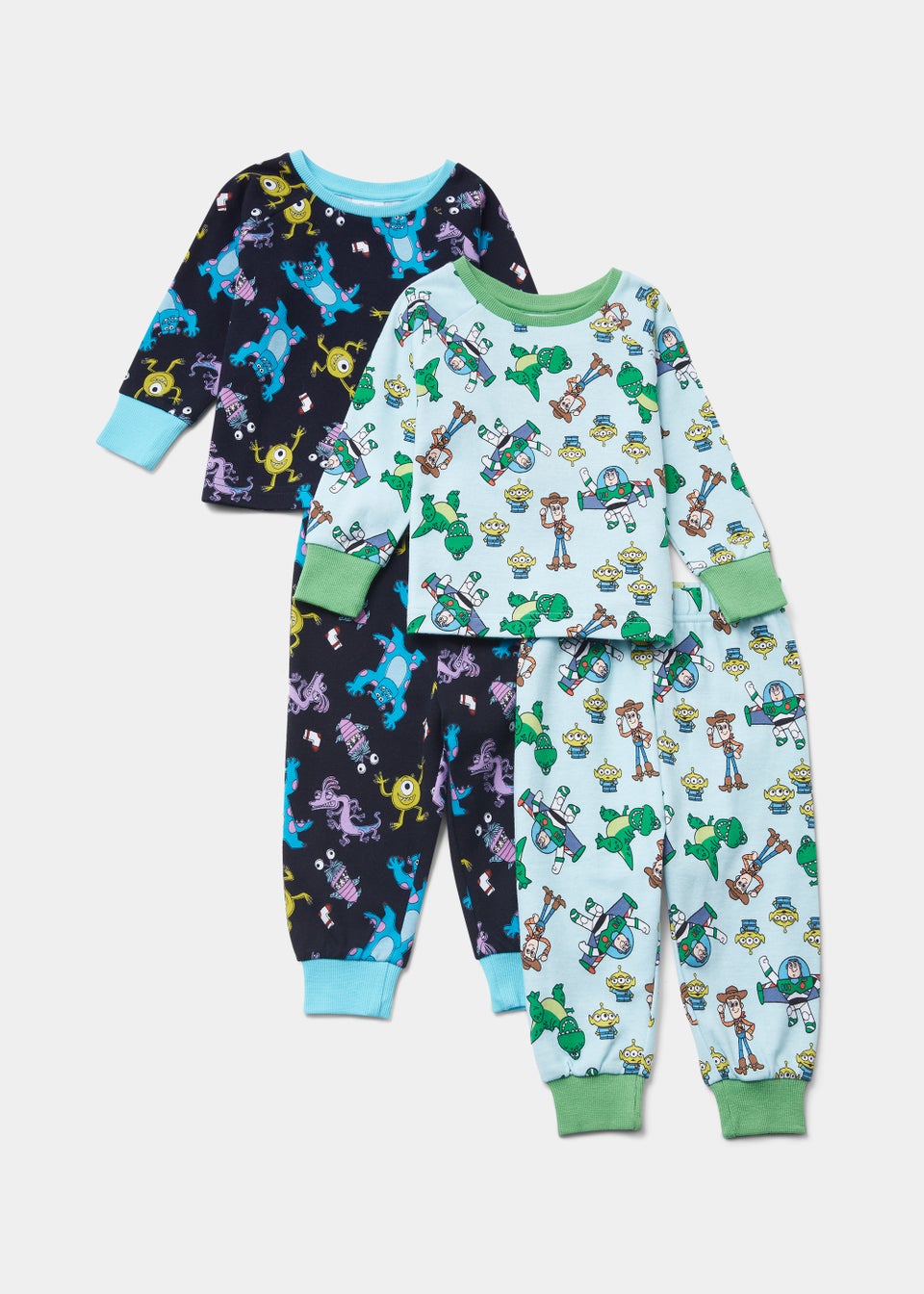 Kids 2 Pack Toy Story & Monsters Inc Pyjama Sets (9mths-7yrs)