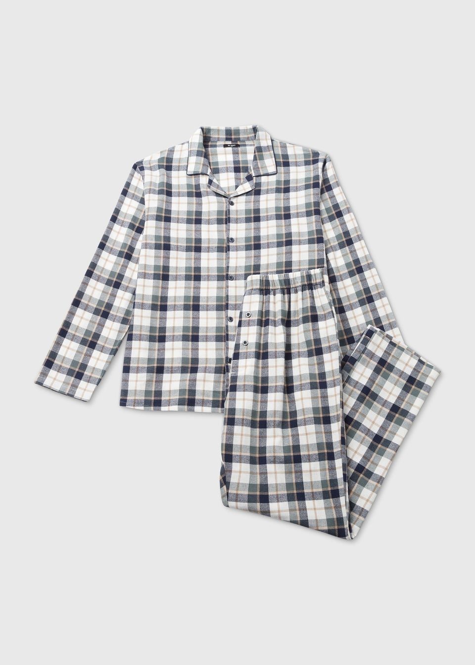 Green Check Woven Cotton Pyjama Set