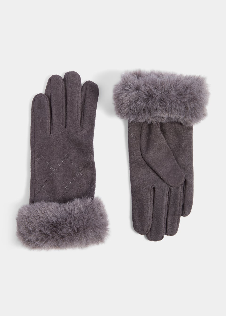 Unisex Thick Faux Leather Winter Gloves With Fur Lining – Warm, Black, Motorcycle & Casual Use | FashionTS Brand
