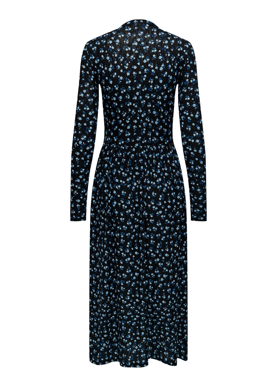 JDY Blue Floral Print Long Sleeve Midaxi Dress